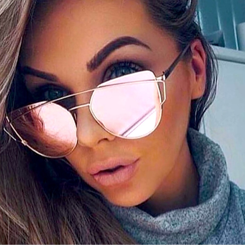 Rose Gold Aviator Sunglasses- never worn